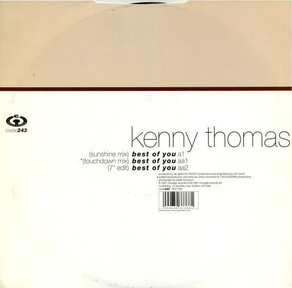 Kenny Thomas – Best Of You (12", UK - 1991)
