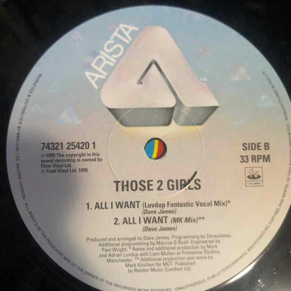 Those 2 Girls – All I Want (12", UK - 1995)