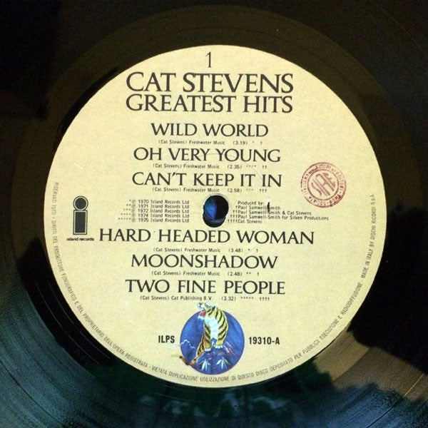 Cat Stevens – Greatest Hits (LP, Compilation, Italy - 1975)