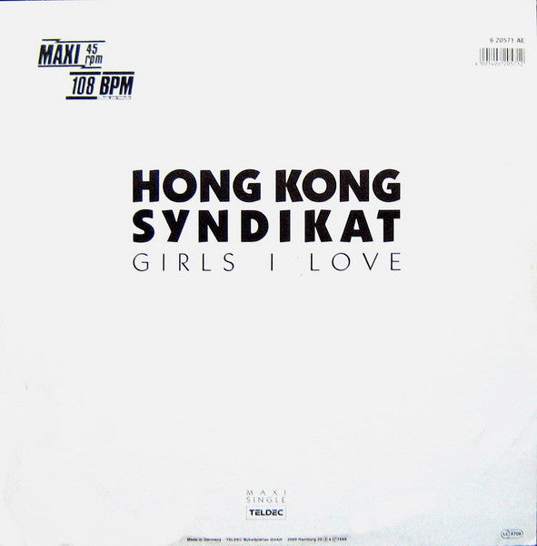 Hongkong Syndikat – Girls I Love (12", Germany - 1986)
