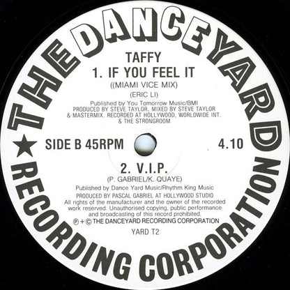 Taffy – If You Feel It (12", UK - 1988)