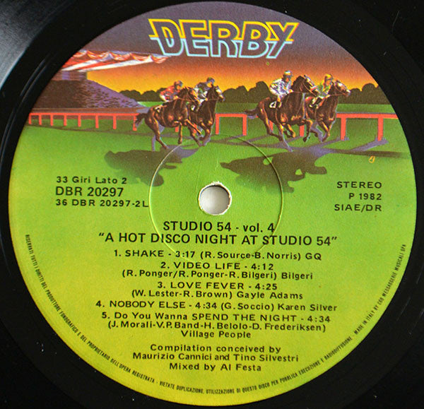 Various – A Hot Disco Night At Studio 54 - Vol.4 (LP, Compilation, Italy - 1982)