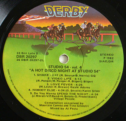 Various – A Hot Disco Night At Studio 54 - Vol.4 (LP, Compilation, Italy - 1982)