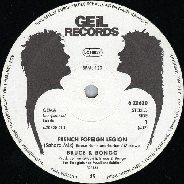 Bruce & Bongo – French Foreign Legion (12", Germany - 1986)
