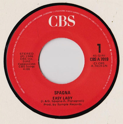 Ivana Spagna – Easy Lady (7", Italy - 1986)