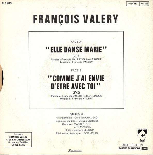 François Valéry – Elle Danse Marie (7", France - 1983)