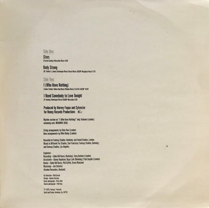 Sylvester – Stars (LP, Album, Italy - 1979)