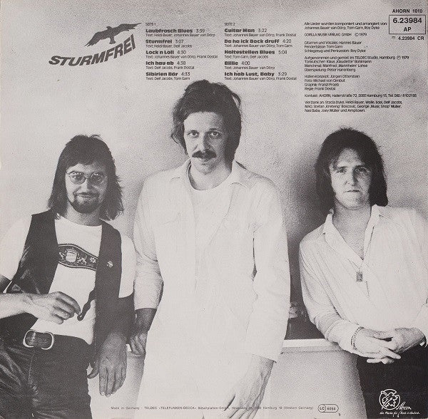 Bauer, Garn & Dyke – Sturmfrei (LP, Album, Germany - 1979)