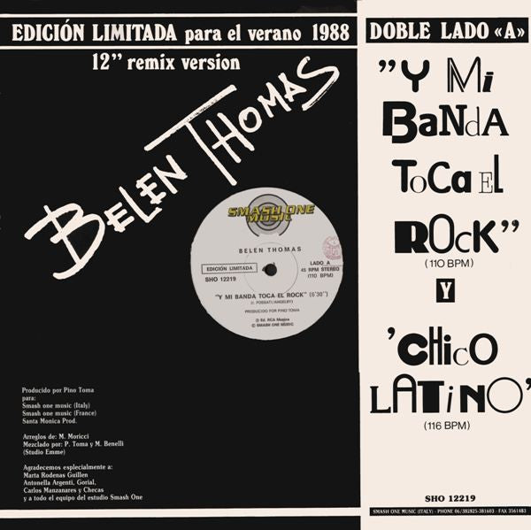 Belen Thomas – Y Mi Banda Toca El Rock (12", Limited Edition, Italy - 1988)