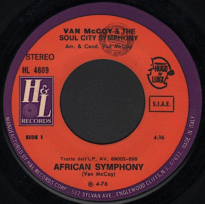 Van McCoy & The Soul City Symphony – African Symphony (7", Italy - 1976)