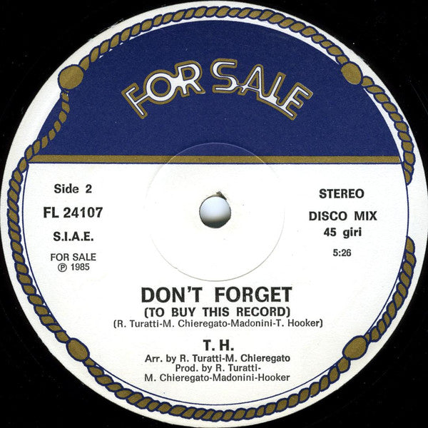 Tom Hooker – Cry (Urban Remix) (12", Italy - 1985)