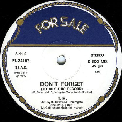 Tom Hooker – Cry (Urban Remix) (12", Italy - 1985)