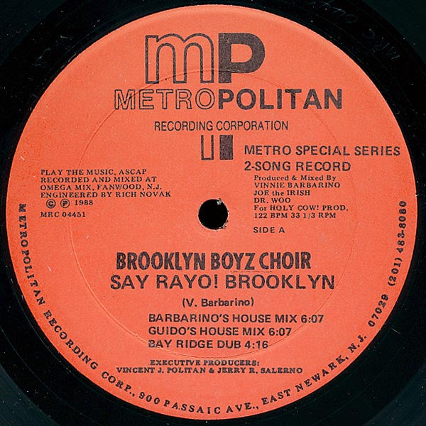 Brooklyn Boyz Choir, In-Heat – Say Rayo! Brooklyn / Luv To Luv U (12", US - 1988)