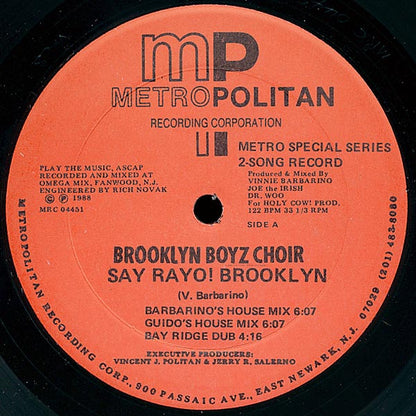 Brooklyn Boyz Choir, In-Heat – Say Rayo! Brooklyn / Luv To Luv U (12", US - 1988)