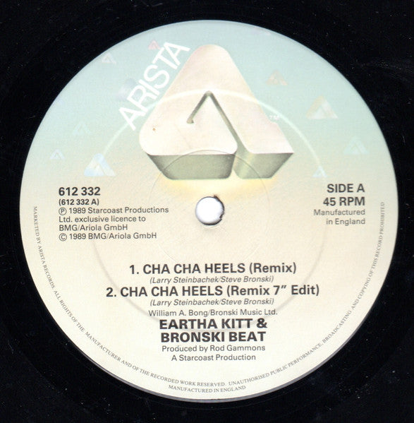 Eartha Kitt, Bronski Beat – Cha Cha Heels (Remix Version) (12", UK - 1989)