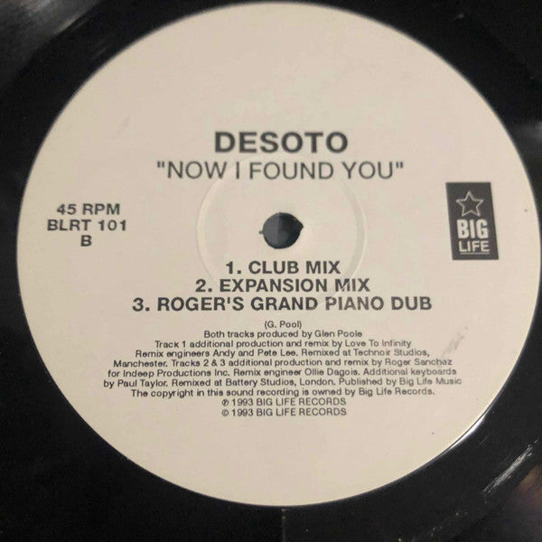 Desoto – Now I Found You (12", UK - 1993)