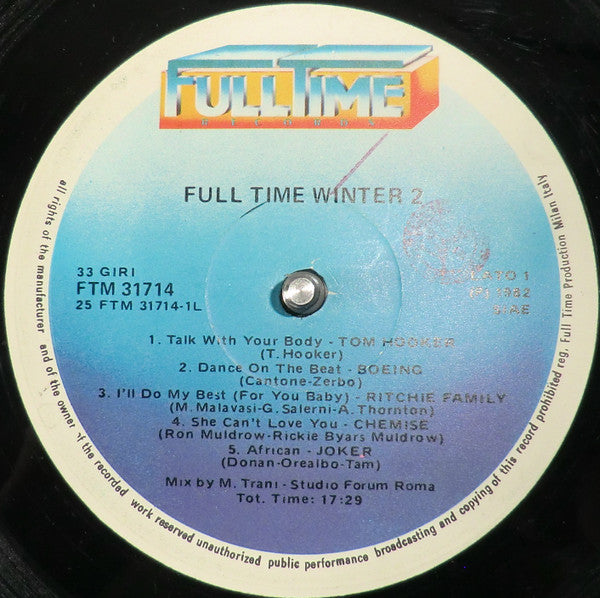Various – Full Time Winter 2 (LP, Italy - 1982)