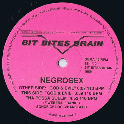 Negrosex – God & Evil (12", Germany - 1989)