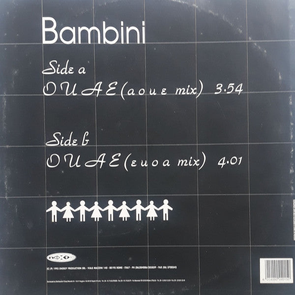 Bambini – O U A E (12", Italy - 1993)
