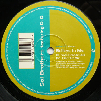 Sol Brothers – Believe In Me (12", UK - 1996)