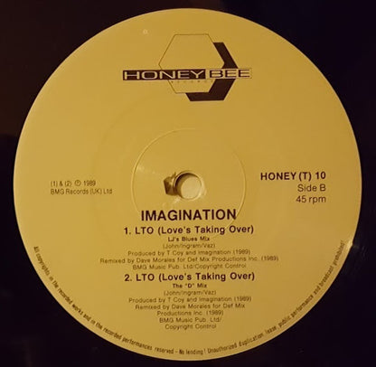 Imagination – Just An Illusion (The 1989 Remix) / LTO (Love's Taking Over) (12", UK - 1989)