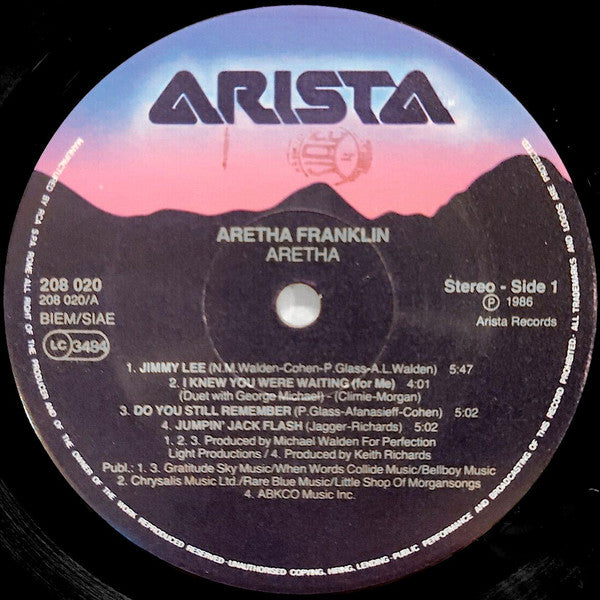 Aretha Franklin – Aretha (LP, Album, Italy - 1986)