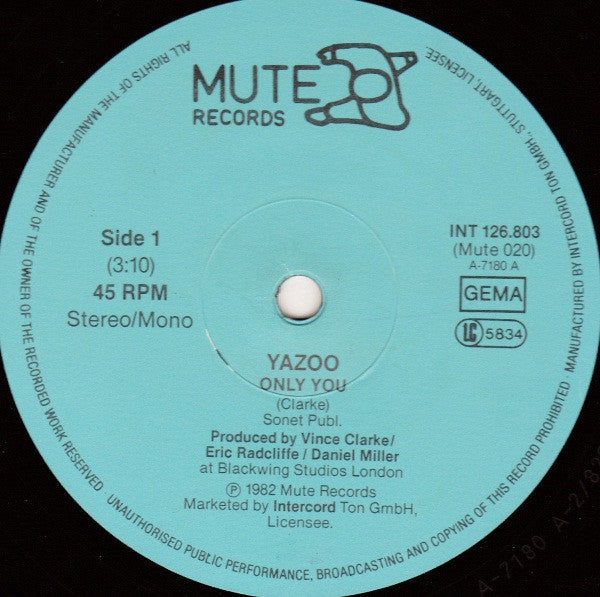 Yazoo – Only You (12", Germany - 1982)
