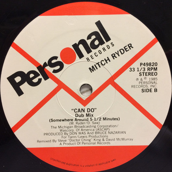 Mitch Ryder – Like A Rolling Stone (12", US - 1985)