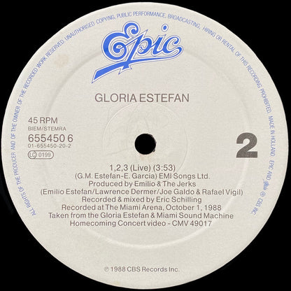 Gloria Estefan – Get On Your Feet (12", Europe - 1989)