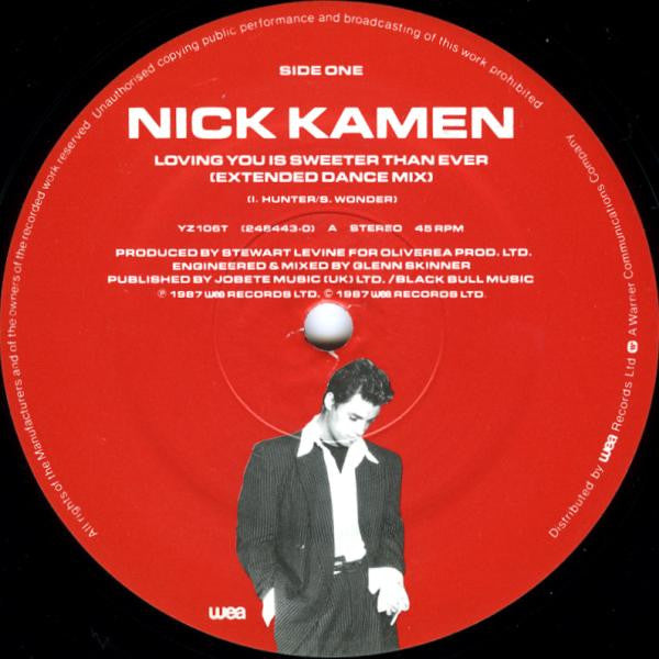 Nick Kamen – Loving You Is Sweeter Than Ever (12", UK - 1987)
