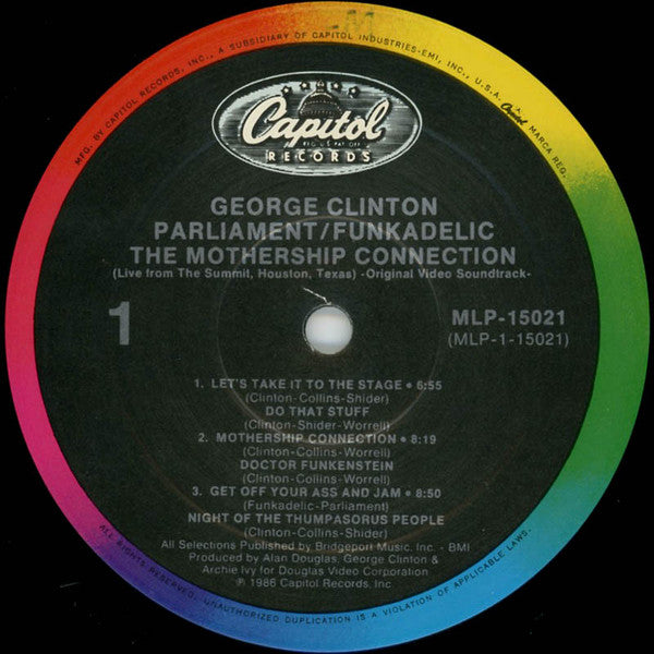 George Clinton, Parliament, Funkadelic – The Mothership Connection (Live From Houston) (LP, Compilation, US - 1986)