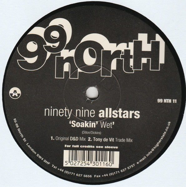 99 Allstars – Soakin' Wet (12", UK - 1998)