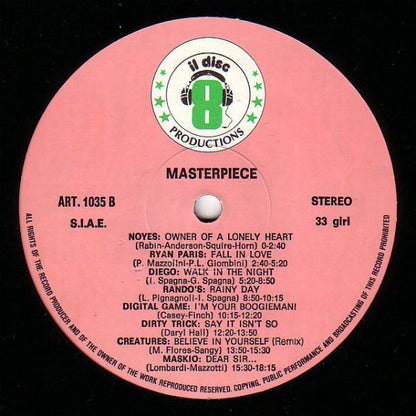 Various – Masterpiece (LP, Compilation, Italy - 1984)