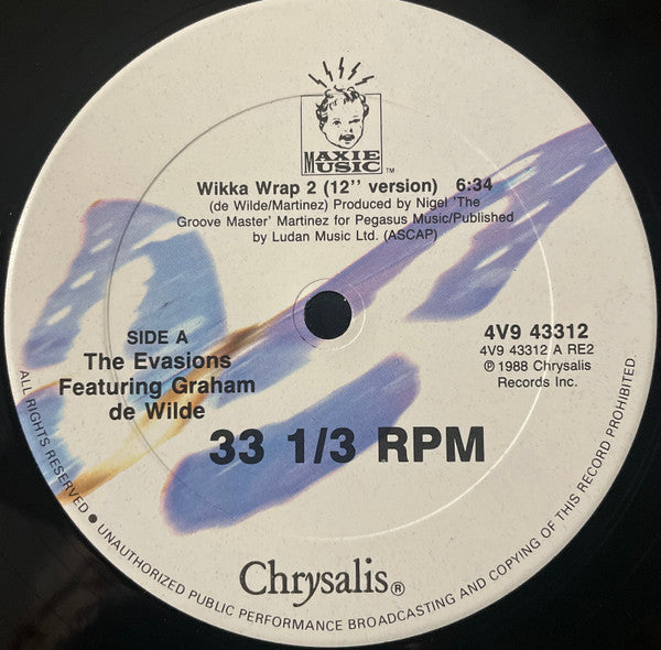 The Evasions, Graham De Wilde – Wikka Wrap 2 / And The Beat Goes On (12", US - 1988)