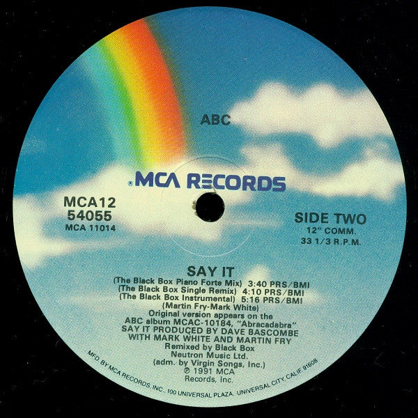 ABC – Say It (12", US - 1991)