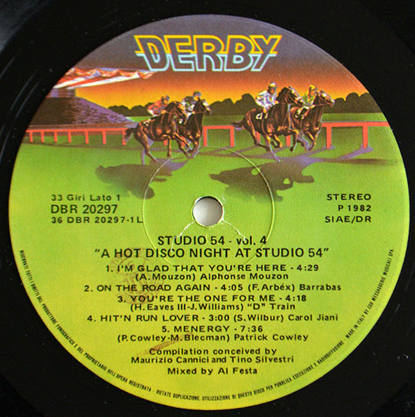 Various – A Hot Disco Night At Studio 54 - Vol.4 (LP, Compilation, Italy - 1982)