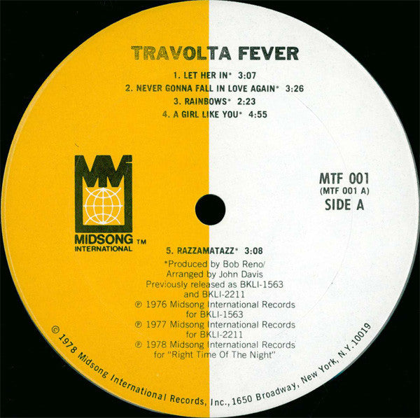 John Travolta – Travolta Fever (LP, Compilation, US - 1978)