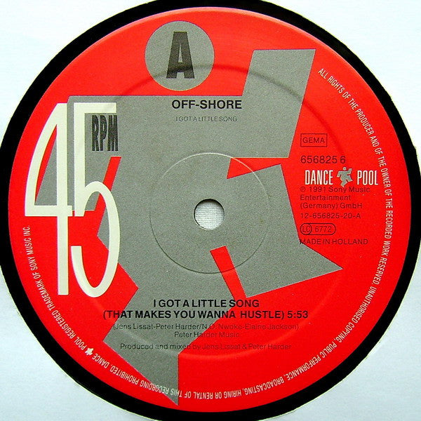Off-Shore – I Got A Little Song (That Makes You Wanna Hustle) (12", Germany - 1991)