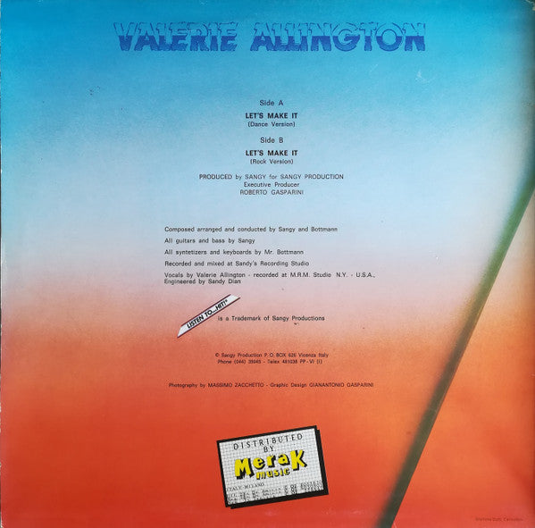 Valery Allington – Let's Make It (12", Italy - 1984)