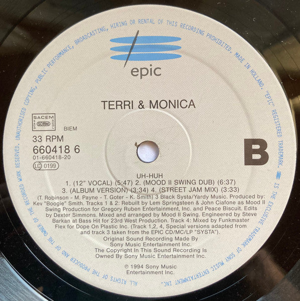 Terri & Monica – Uh Huh (12", UK - 1993)