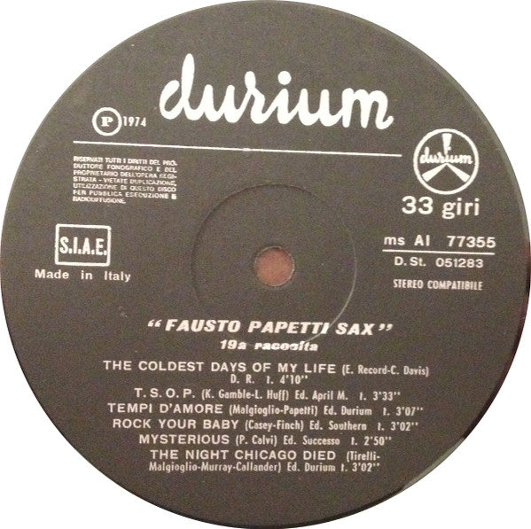 Fausto Papetti – 19ª Raccolta (LP, Album, Italy - 1974)