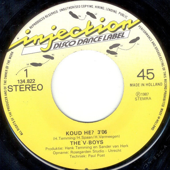The V-Boys – Koud Hè (7", Netherlands - 1987)