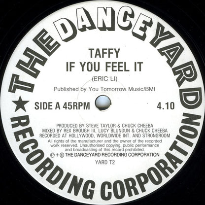 Taffy – If You Feel It (12", UK - 1988)