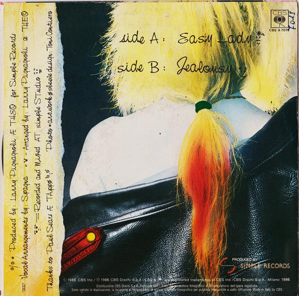 Ivana Spagna – Easy Lady (7", Italy - 1986)