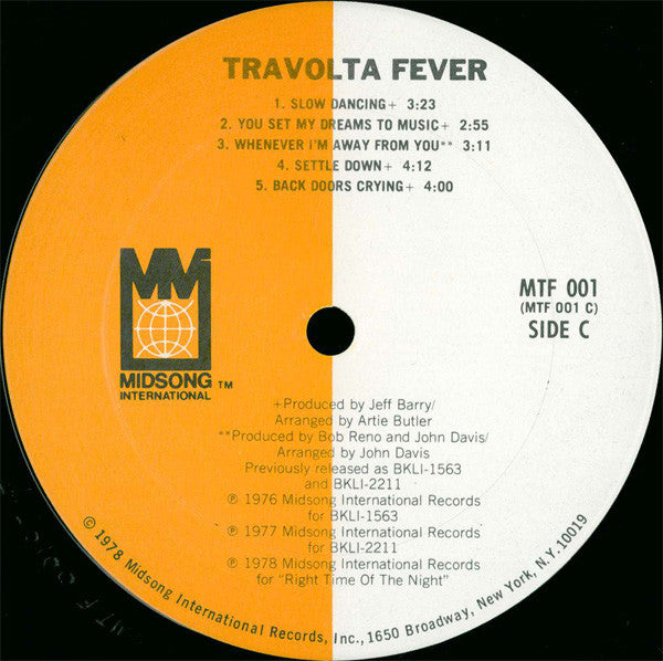 John Travolta – Travolta Fever (LP, Compilation, US - 1978)