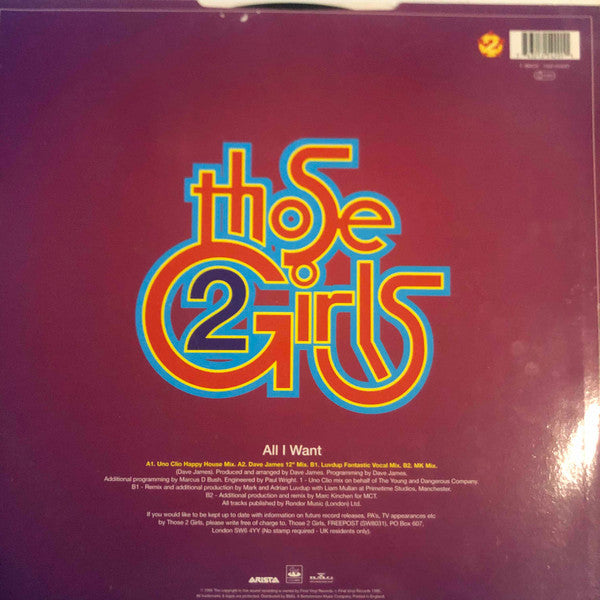 Those 2 Girls – All I Want (12", UK - 1995)