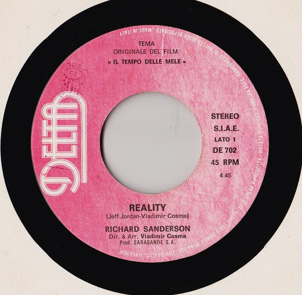 Richard Sanderson – Reality (7", Italy - 1981)