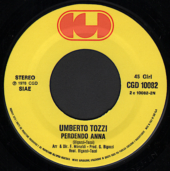 Umberto Tozzi – Tu (7", Italy - 1978)