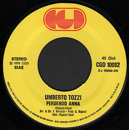 Umberto Tozzi – Tu (7", Italy - 1978)
