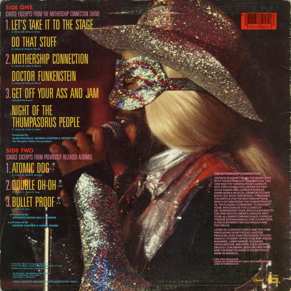 George Clinton, Parliament, Funkadelic – The Mothership Connection (Live From Houston) (LP, Compilation, US - 1986)